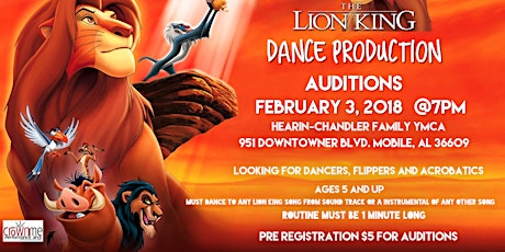 The Lion King Dance Production Auditions primary image
