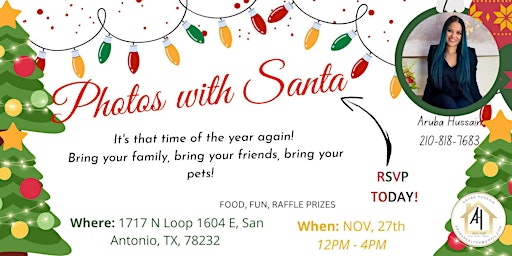 Please join us for our free "Photos with Santa"  Event