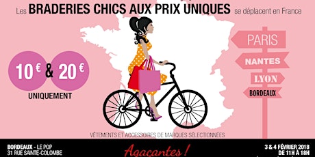 Image principale de Stand pour la Braderie Chic aux Prix Uniques - tout à 10 et 20€ à Bordeaux ! 