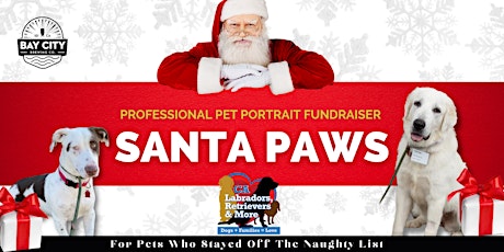 SANTA PAWS: professional pet portrait with Santa fundraiser