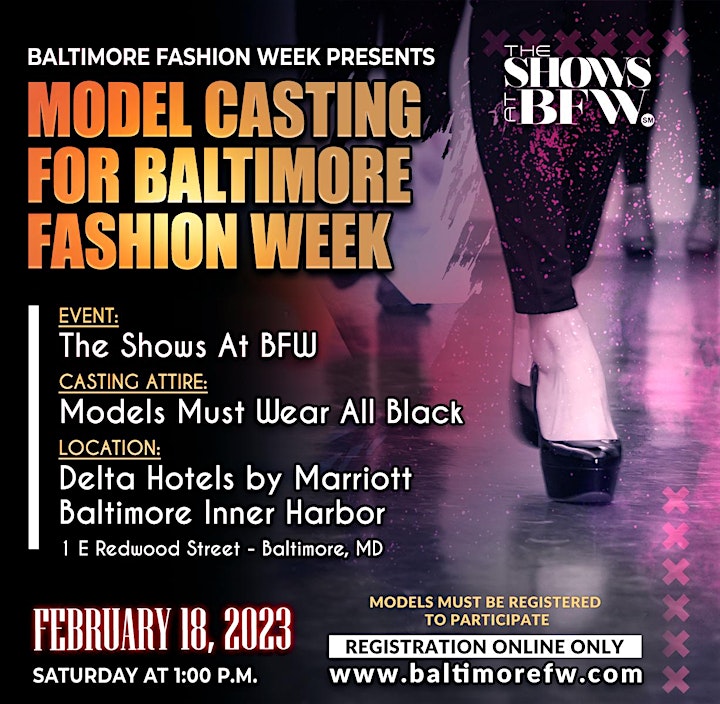 Baltimore Fashion Week 2023 Model Casting image