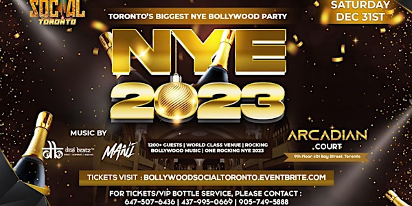 NYE 2023 - Toronto's biggest BOLLYWOOD NYE party!