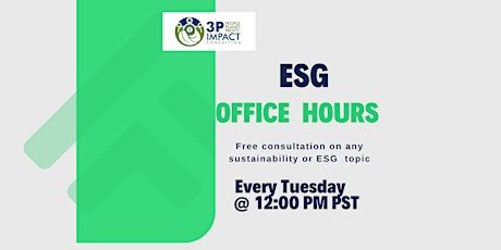 ESG Office Hours - Free consultation on Sustainability or ESG  topics