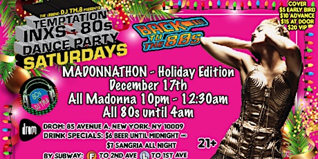 DJ TM.8's MADONNATHON/80s Dance Party @ DROM  (Dec 17, 2022)
