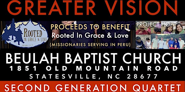 Greater Vision / Second Generation Quartet Concert