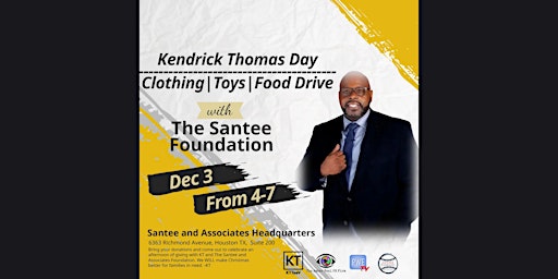 Kendrick Thomas Day Clothing, Food, and Toy Drive