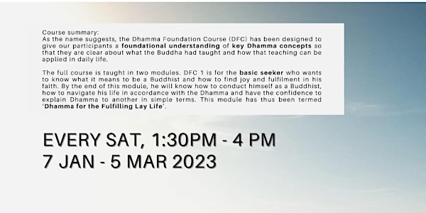 DHAMMA FOUNDATION COURSE (DFC) 1