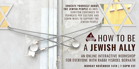 How to be a Jewish Ally | An Online Interactive Workshop for Everyone primary image