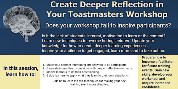 Create Deeper Reflection in Your Toastmasters Workshop