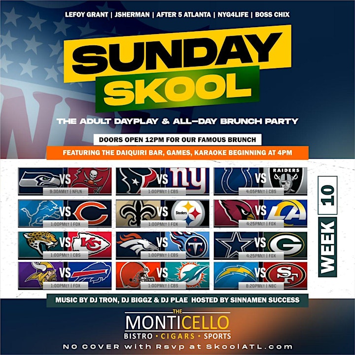 SUNDAY SKOOL: The Best All-Day Brunch & Dayparty with DJs, Games & Karaoke! image