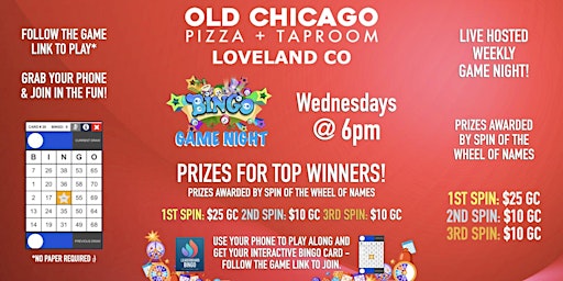 BINGO Game Night | Old Chicago - Loveland CO