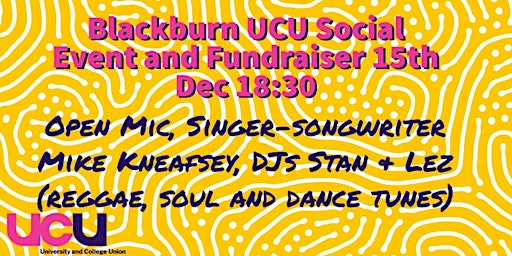 Blackburn UCU Social Night and Fundraiser