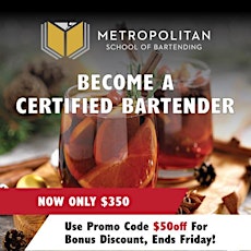 Learn to Bartend Like a Pro! Flash Sale Now only $300