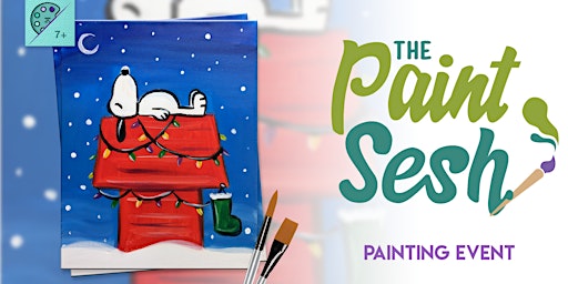 Paint and Sip in Downtown Riverside, CA – “A Snoopy Christmas” at The River