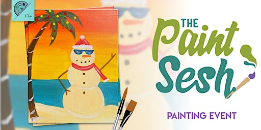 Paint & Sip Painting Event in Downtown Riverside, CA – “Sandy Clause”
