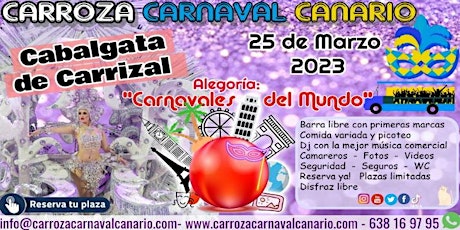 Entradas Carroza Carnaval de Carrizal 2023