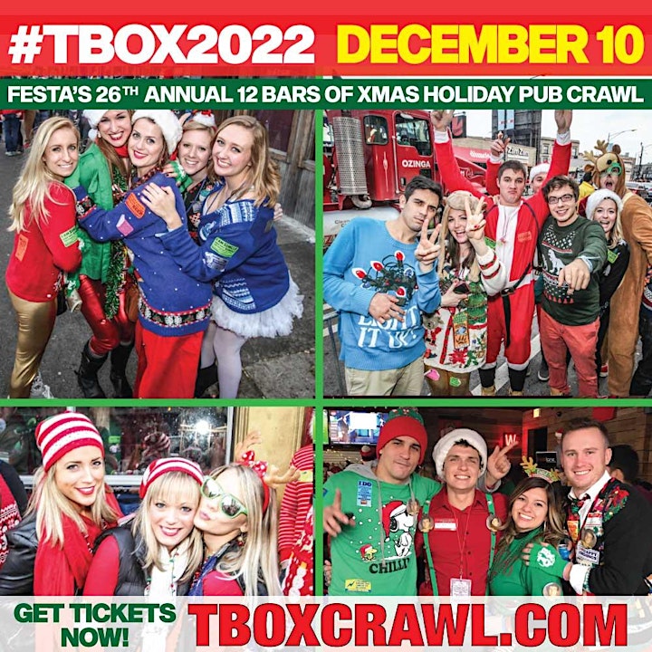 TBOX | Chicago's 26th Annual Santa/Xmas Crawl |30+ Wrigley Bars | 15K Ppl image