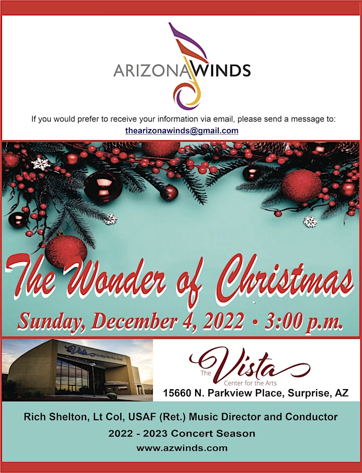 Arizona Winds presents “The Wonder of Christmas” image