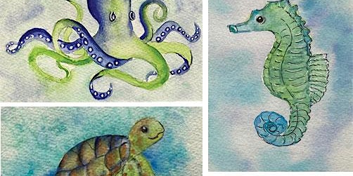 Cute Ocean Critters in Watercolors with Phyllis Gubins