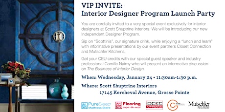VIP INVITE: Interior Designer Program Lunch and Learn