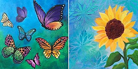 Sprint Paintings - Flowers, Butterflies and all things Spring in Acrylics