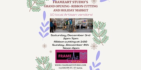 Grand Opening-Ribbon Cutting, and Holiday Market