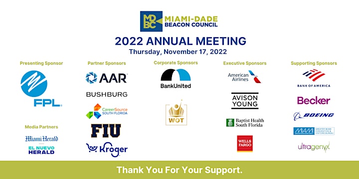 Miami-Dade Beacon Council 2022 Annual Meeting image