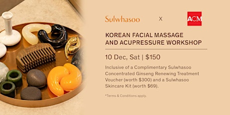 Sulwhasoo Korean Facial Massage & Acupressure Workshop