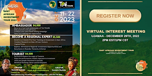 Ujamaa East African Investment Tour 2023: Interest Meeting