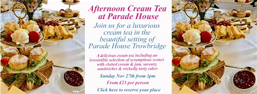 Collection image for Afternoon Cream Tea at Parade House Trowbridge