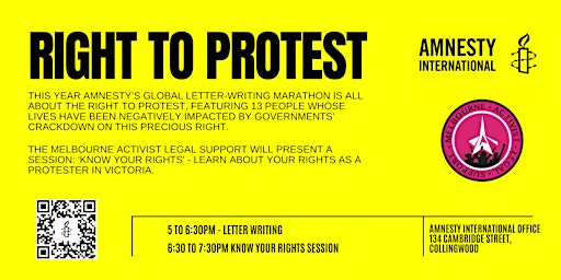 Write for Rights: Right to Protest