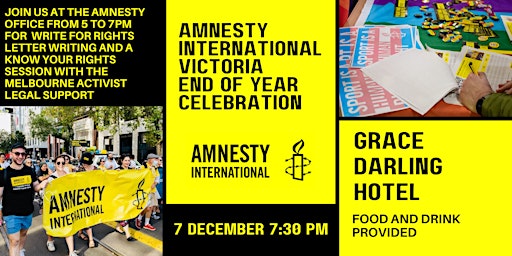 Amnesty International Victoria End of Year Celebration