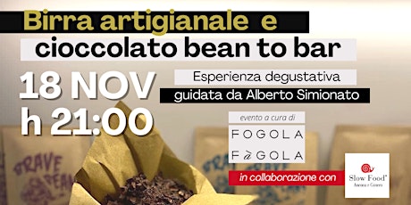 Imagen principal de Birra artigianale e Cioccolato bean to bar: degustazione fàgolosa