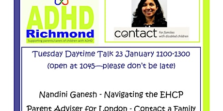 ADHD Richmond free daytime talk - EHCPs primary image