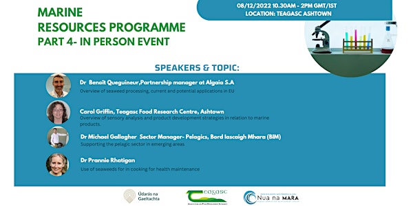 Marine Resources Programme Finale Event- In Person event at Teagasc Ashtown