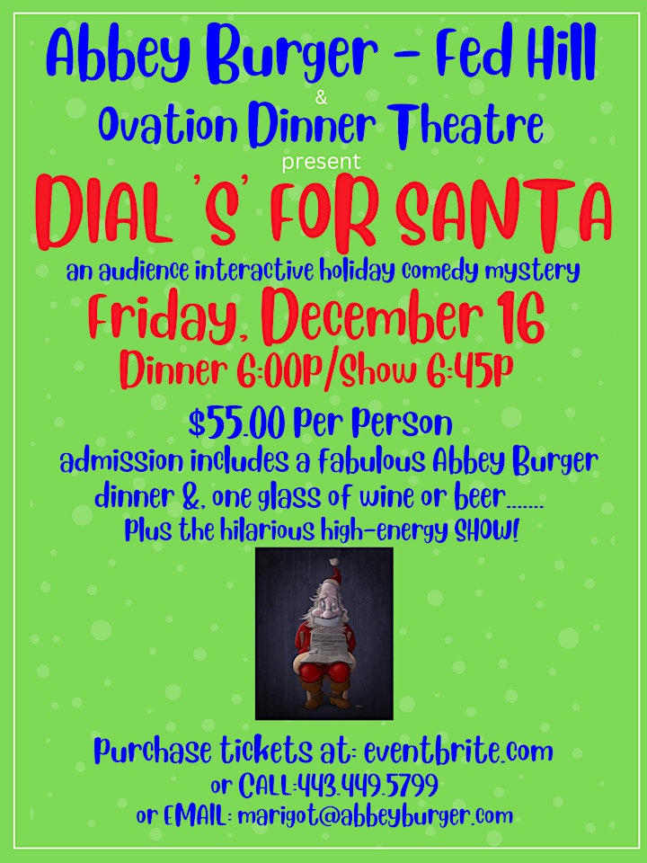 "Dial S for Santa": An Audience Interactive Murder Mystery Dinner Show image