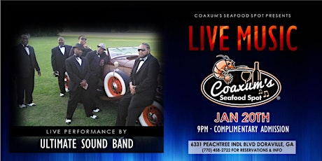 Live Music at COAXUM'S SEAFOOD SPOT feat Ultimate Sound Band primary image