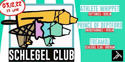 Schlegel Club mit Athlete Whippet & Prince of Deptford