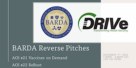 BARDA Reverse Pitch: Vaccines on Demand & ReBoot