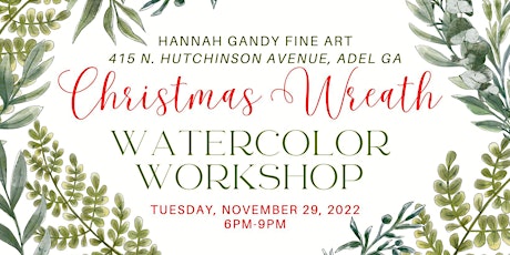 Christmas Wreath Watercolor Painting Workshop