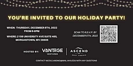 You're invited! Join us Dec. 8th at our holiday party!