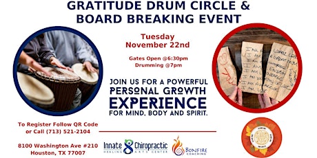Gratitude Drum Circle & Board Breaking Event primary image