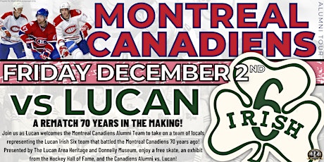 Montreal Canadiens Alumni vs. The Lucan Irish Six