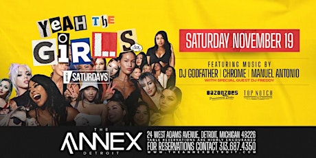 Annex on Saturday presents Yeah The Girls... on November 19th!