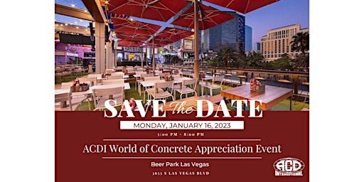 ACDI World of Concrete Reception at Beer Park