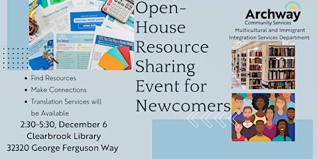 Open-House Resource Sharing Event for Newcomers