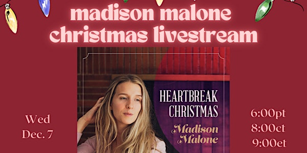 Madison Malone Xmas EP Release Livestream!