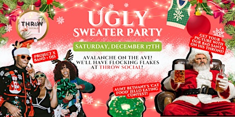 Ugly Sweater Christmas Holiday Party at Throw Social Delray Beach