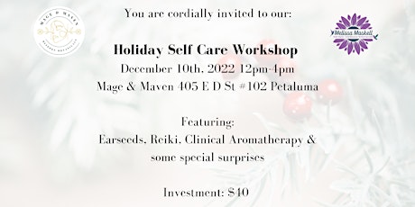 Holiday Self Care Workshop