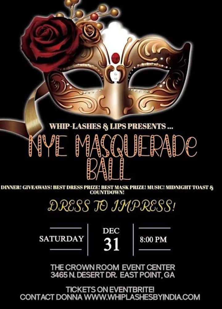 Whip-Lashes & Lips Presents...3RD Annual NYE Masquerade Ball image